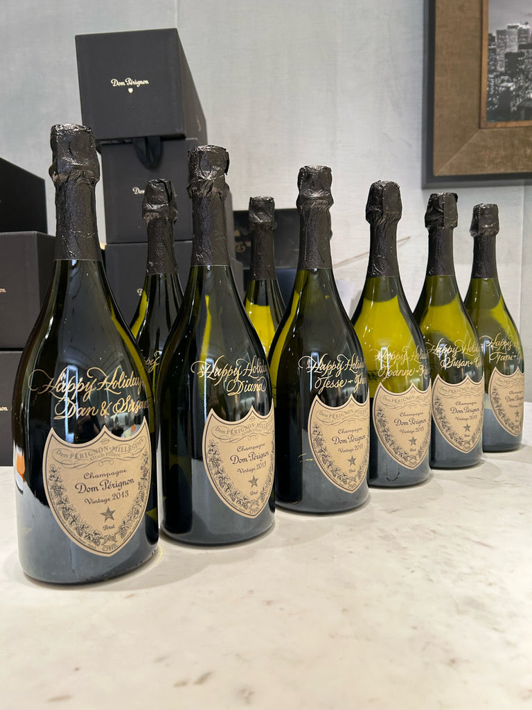 Toronto Calligrapher Engraver - Dom Perignon Champagne Personalization Live Event Artist