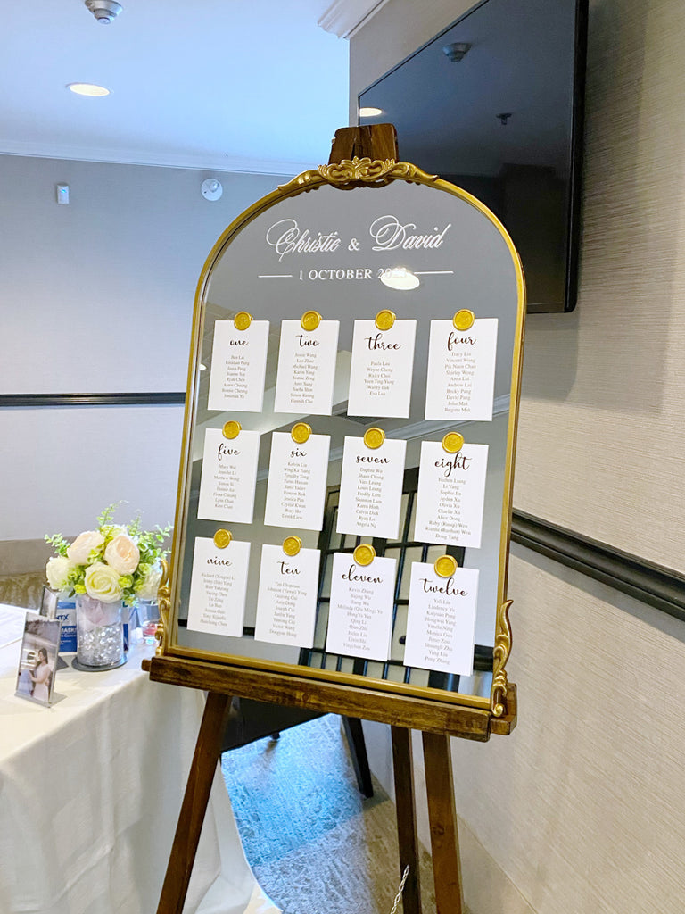 Toronto Calligrapher Engraver - Wedding Seating Chart