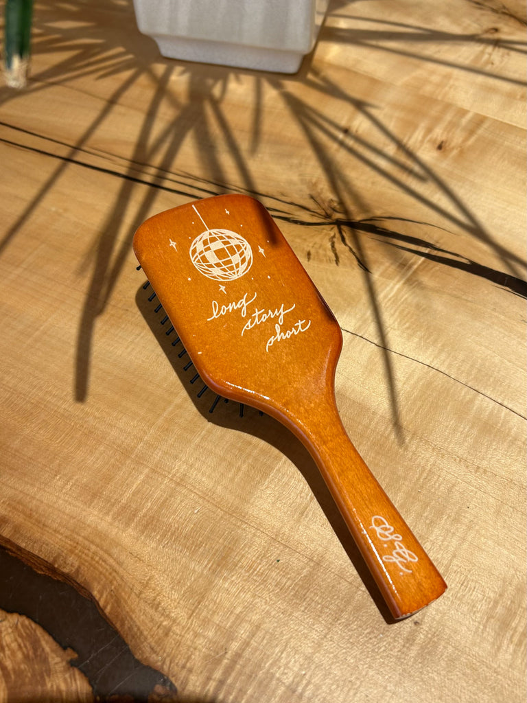 Toronto Event Calligrapher Engraving on Wooden Paddle Brush