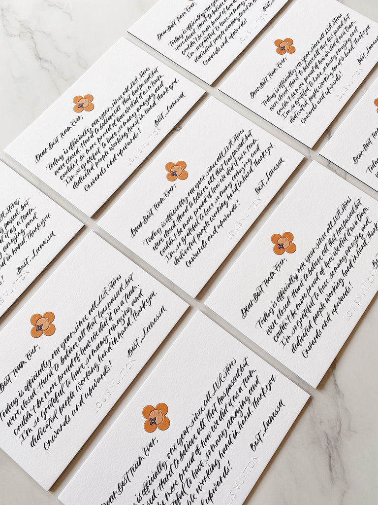 Toronto Corporate Calligraphy - Luxury Client